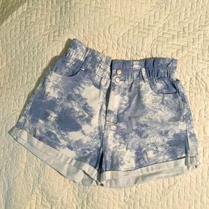 Denim shorts, tie dye, size large, NWT